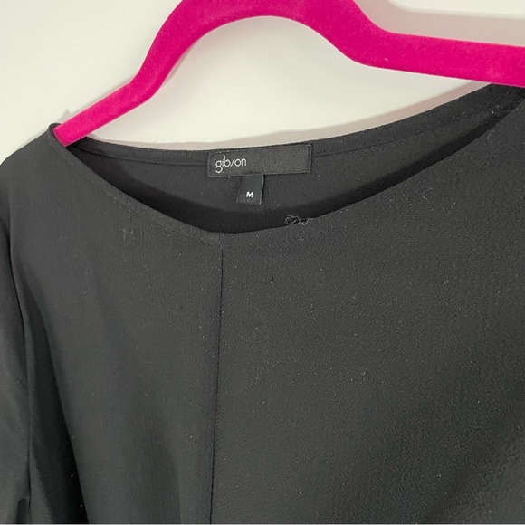Gibson Asymmetrical Tie Waist Top M - Picture 2 of 5